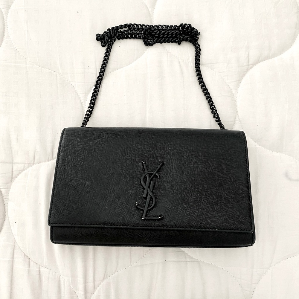 Authentic YSL bag black on black Medium bag